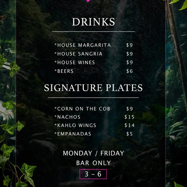 Happy Hour (Bar Only)