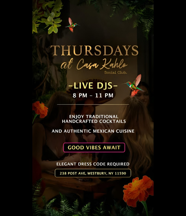 Thursday Nights with Live DJs at Casa Kahlo